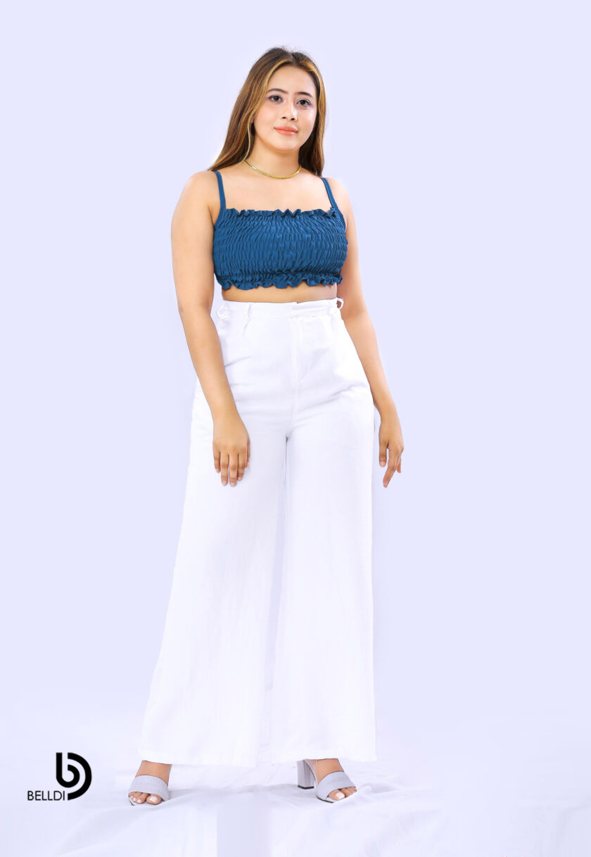 SPAGHETTI STRAP SMOCKED TOP