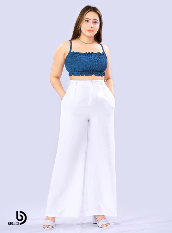 SPAGHETTI STRAP SMOCKED TOP