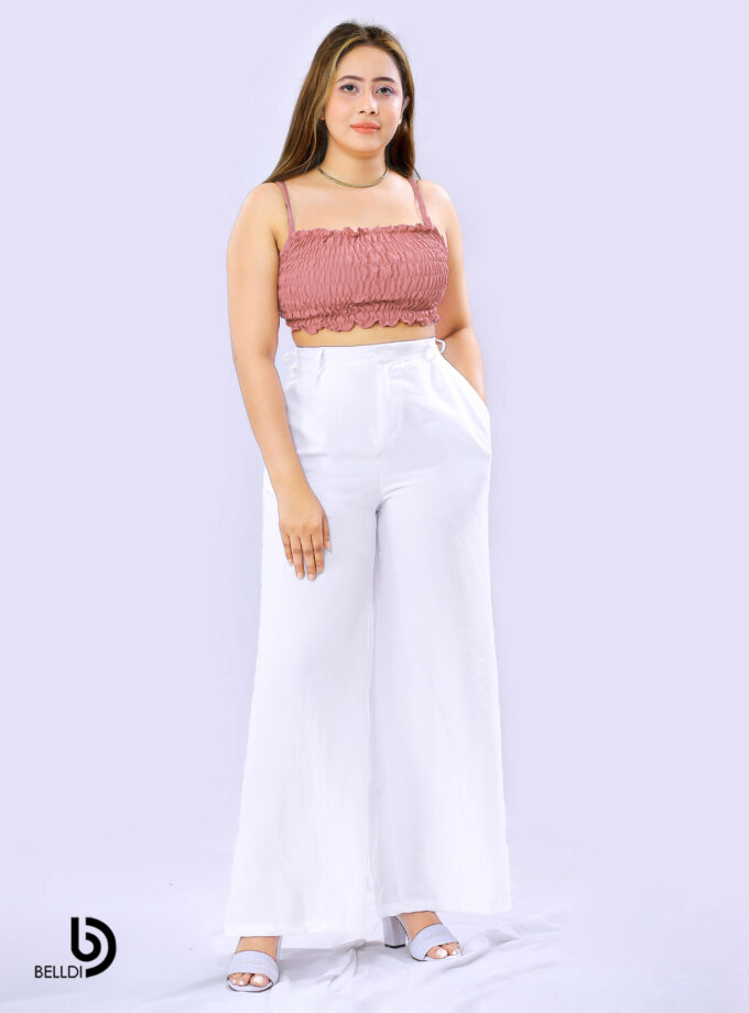 SPAGHETTI STRAP SMOCKED TOP