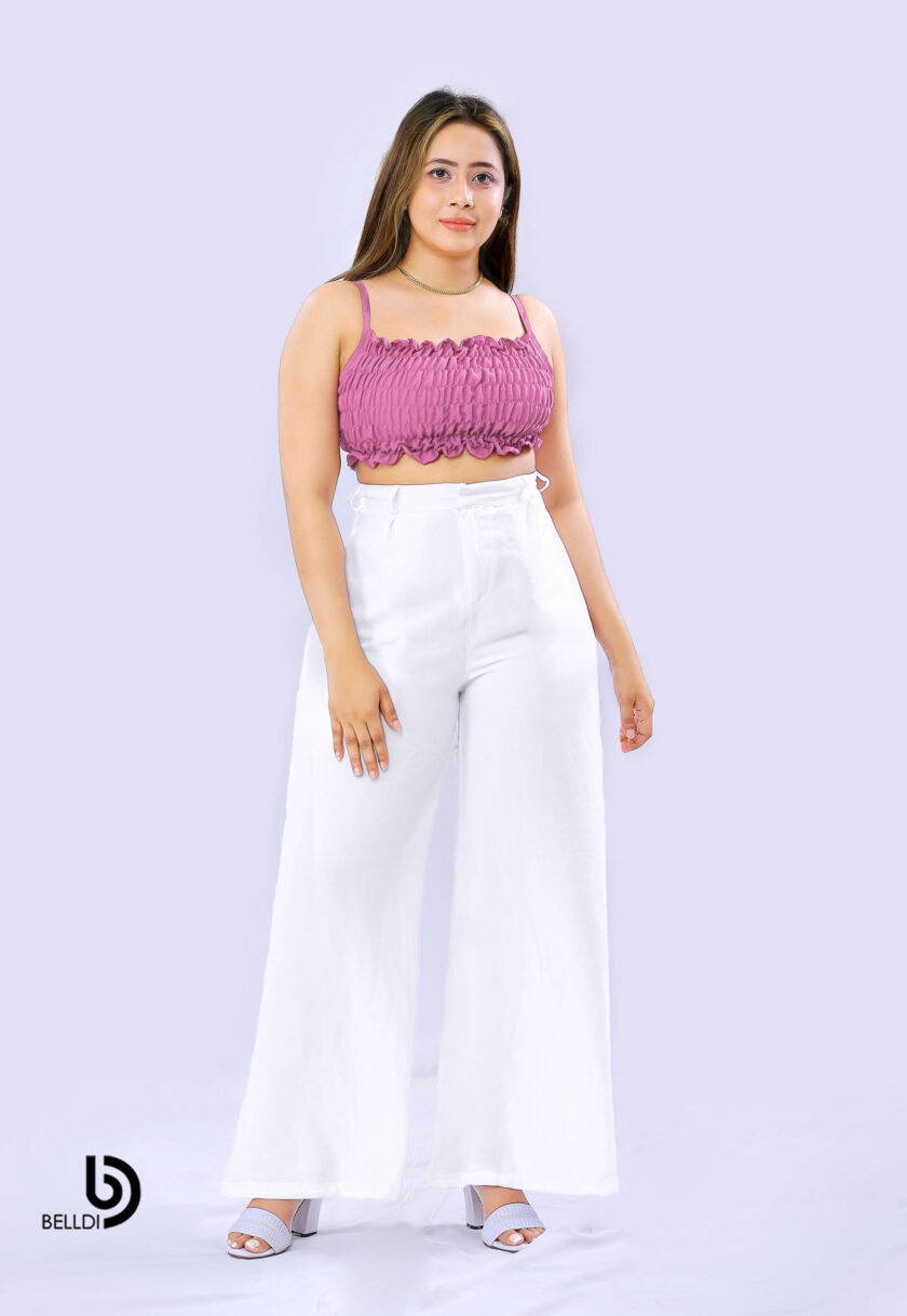 SPAGHETTI STRAP SMOCKED TOP
