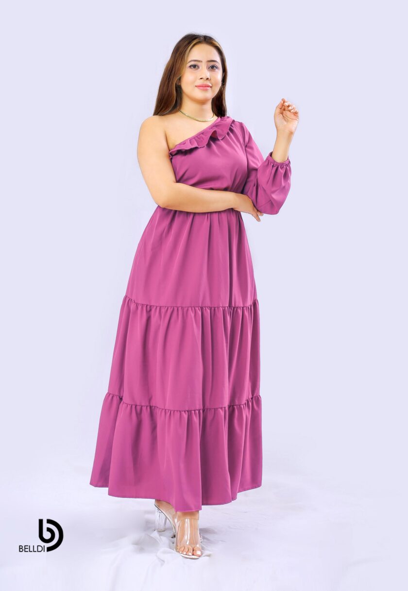 ONE SHOULDER  LONG DRESS - Image 2
