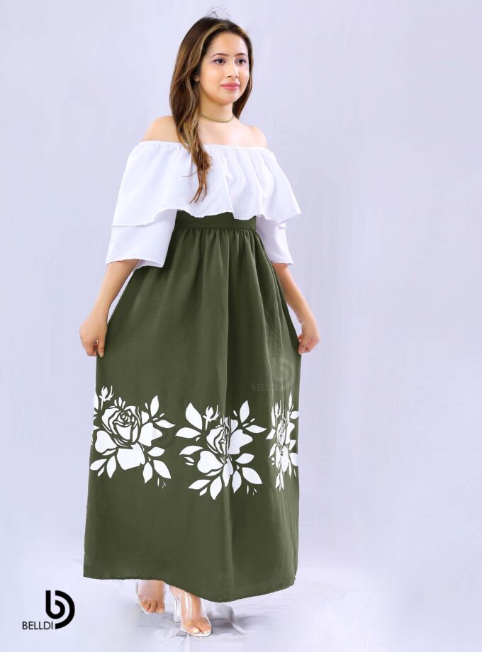 OFF SHOULDER TOP AND HIGH WAIST SKIRT