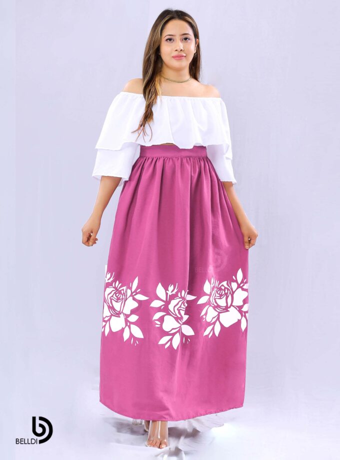 OFF SHOULDER TOP AND HIGH WAIST SKIRT