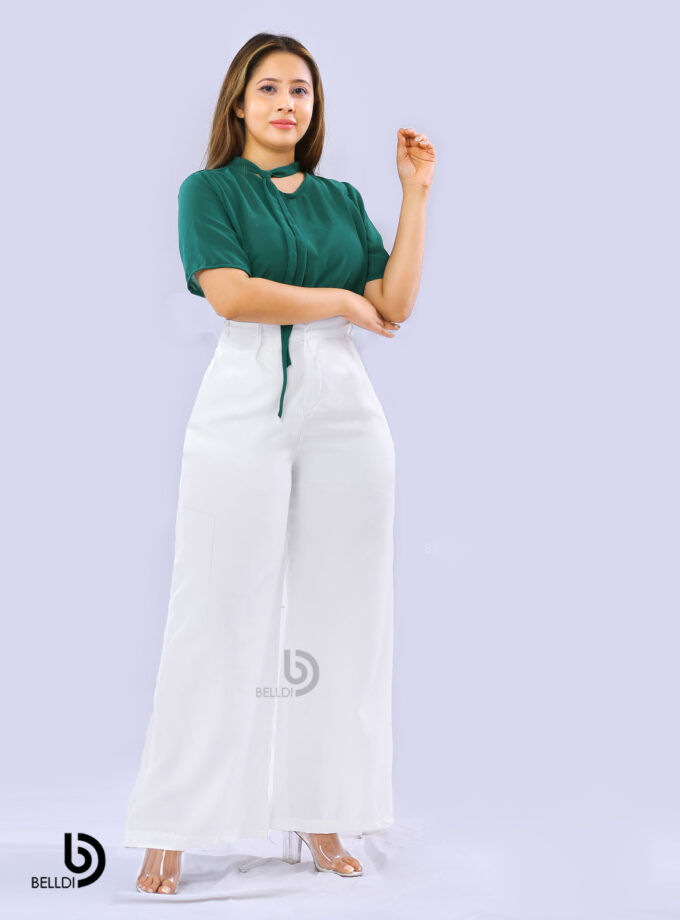SHORT SLEEVE GREEN TOP