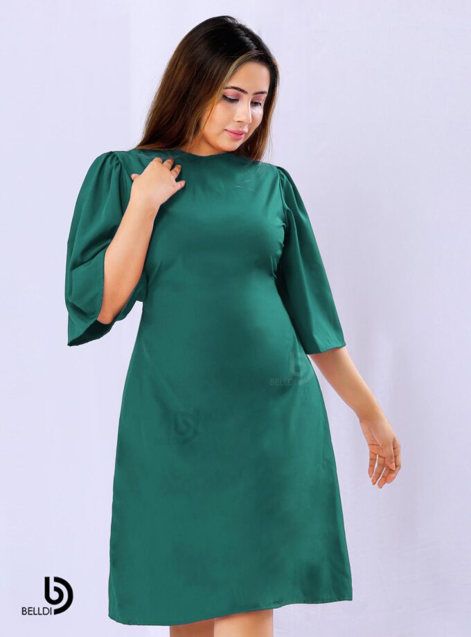 A-LINE SHORT SLEEVE SHORT DRESS