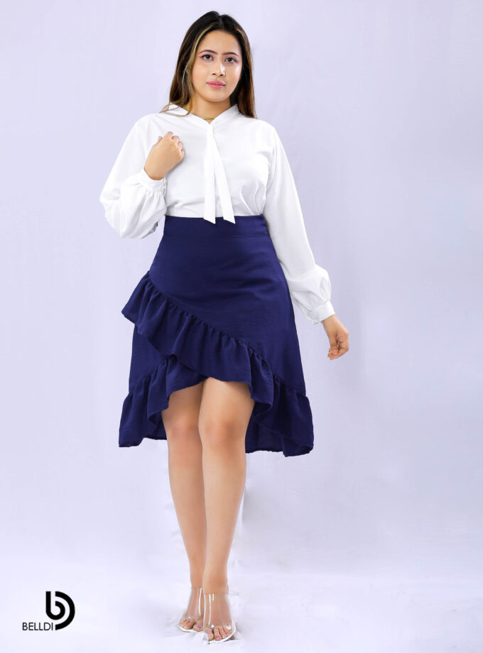 HIGH WAIST BLUE SKIRT