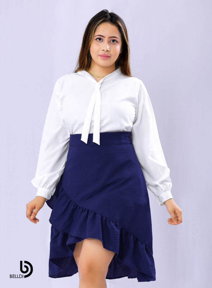 HIGH WAIST BLUE SKIRT