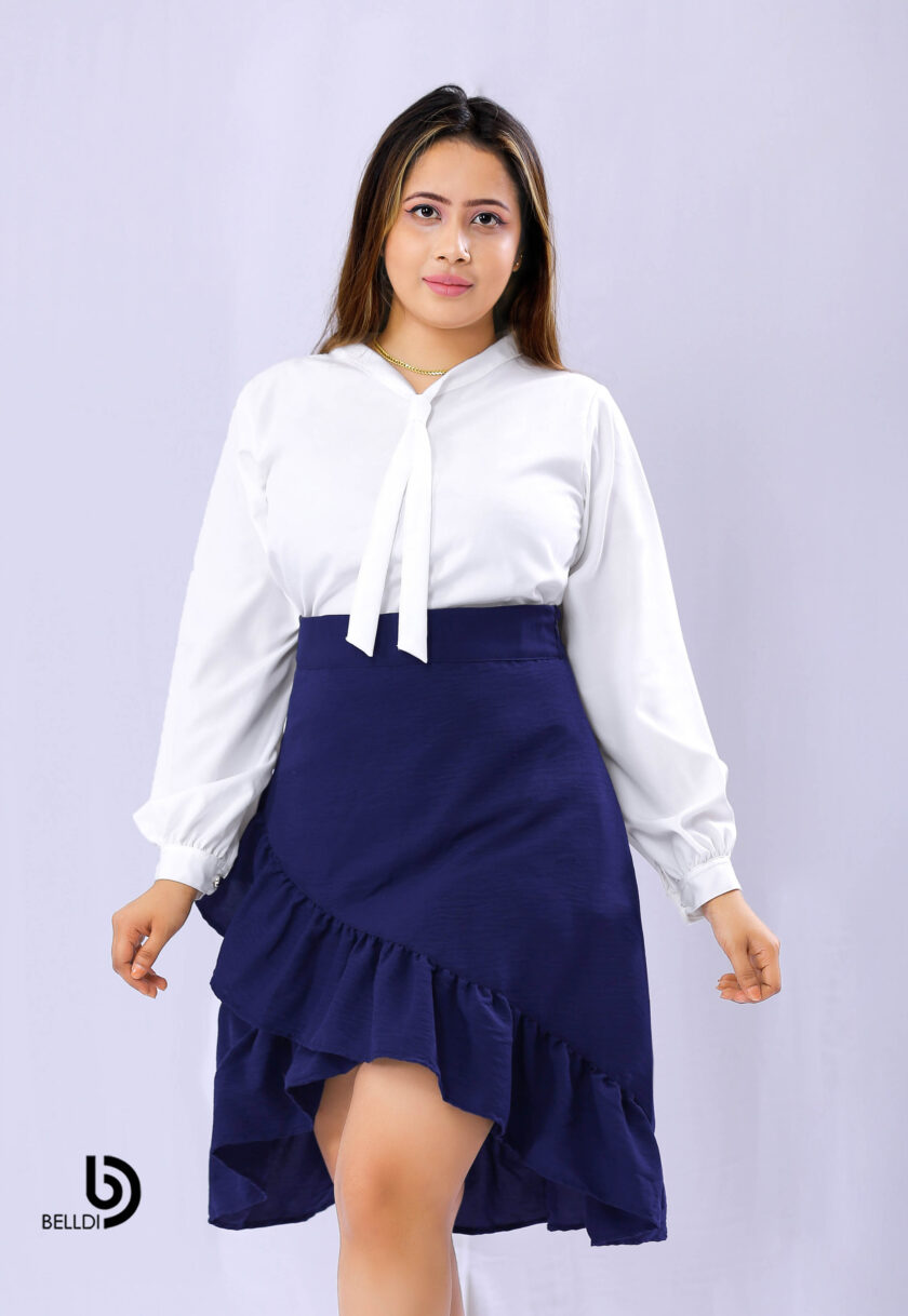CUFF SLEEVE WHITE TOP