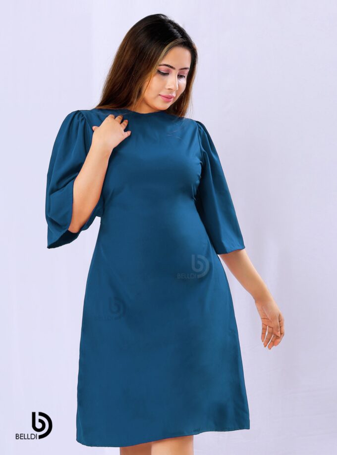 A-LINE SHORT SLEEVE SHORT DRESS