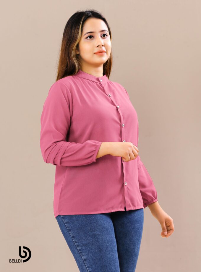 LONG SLEEVE FRONT OPEND BLOUSE