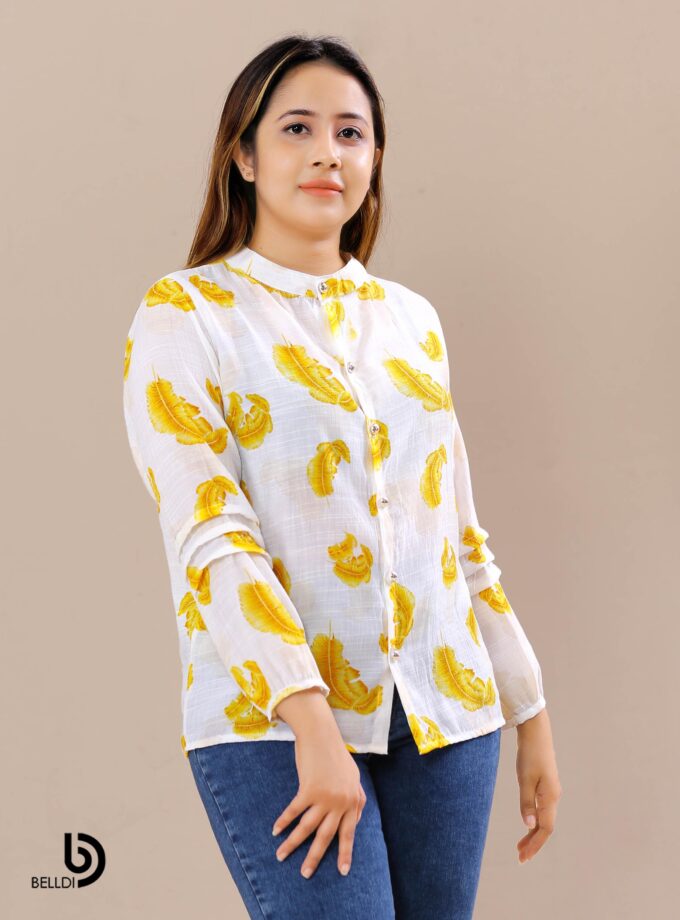 LONG SLEEVE FRONT OPEND BLOUSE