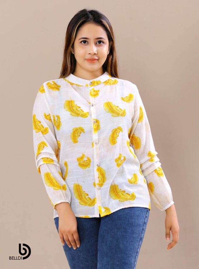 LONG SLEEVE FRONT OPEND BLOUSE