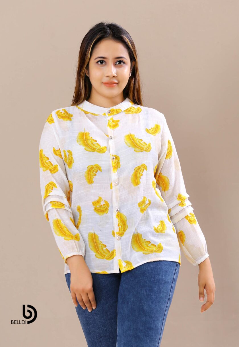 LONG SLEEVE FRONT OPEND BLOUSE - Image 3