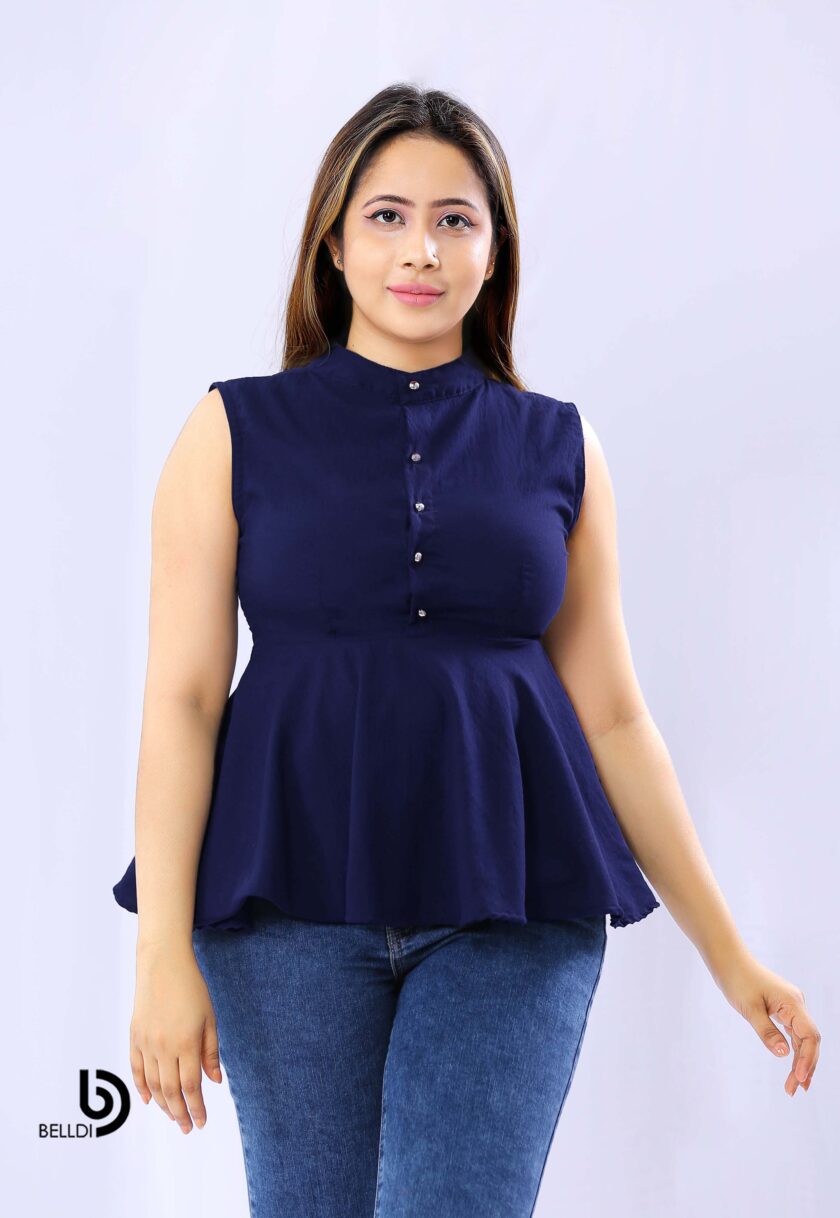 FRONT BUTTON OPEN BLOUSE
