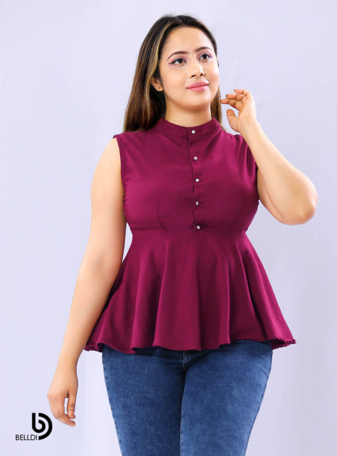 FRONT BUTTON OPEN BLOUSE