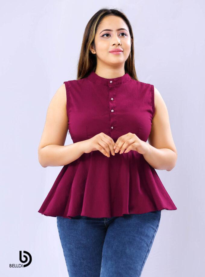 FRONT BUTTON OPEN BLOUSE