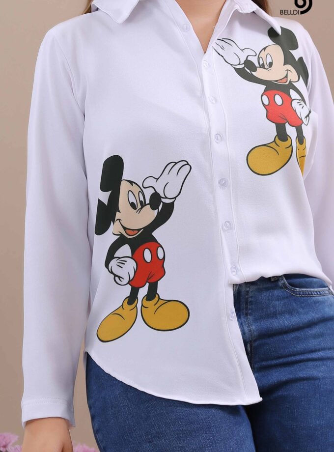 PRINTED LONG SLEEVE BLOUSE