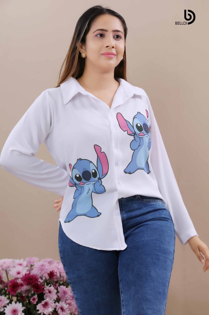 PRINTED LONG SLEEVE BLOUSE