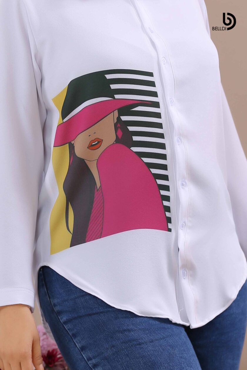 PRINTED LONG SLEEVE BLOUSE - Image 2