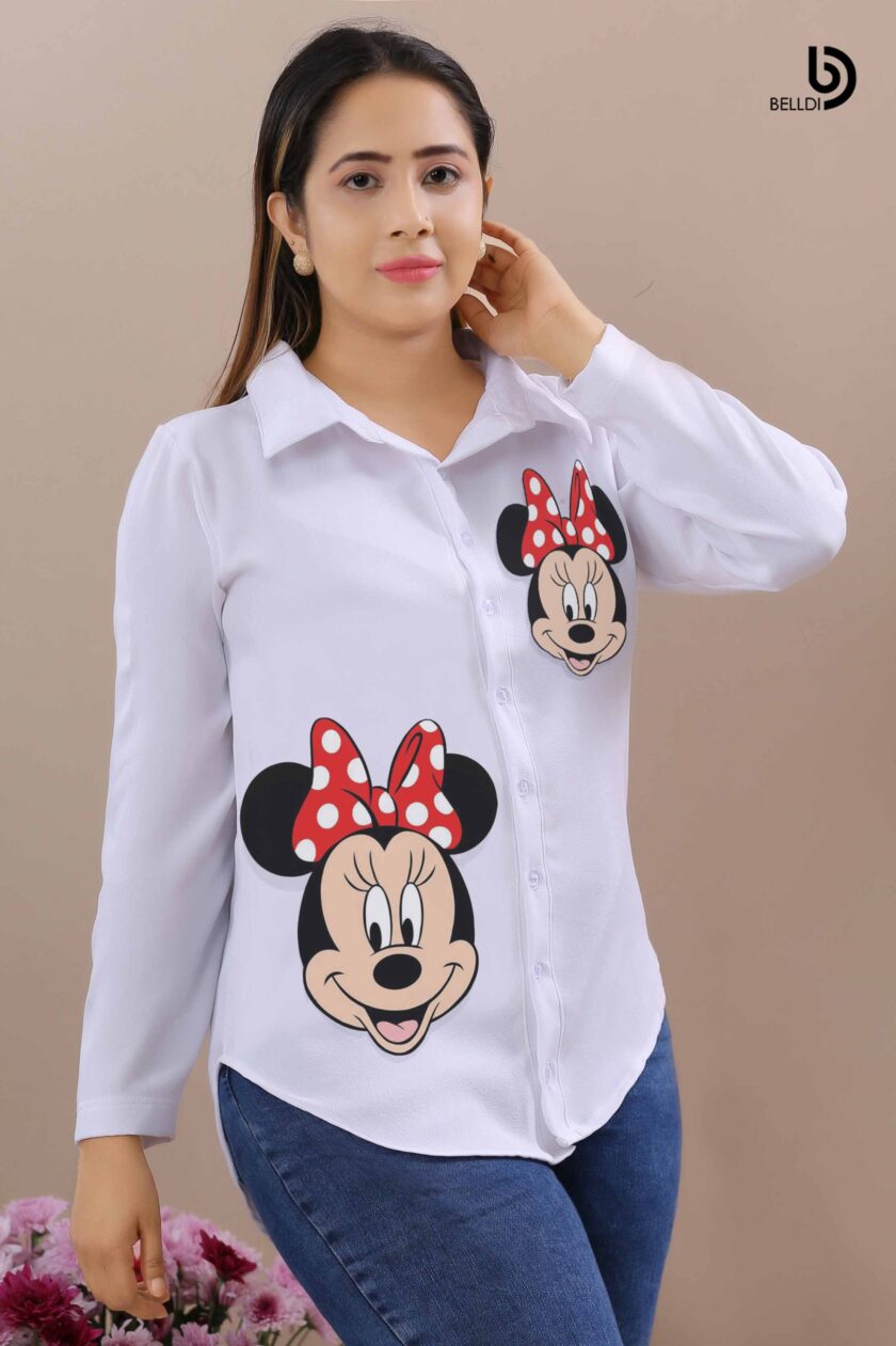 PRINTED LONG SLEEVE BLOUSE