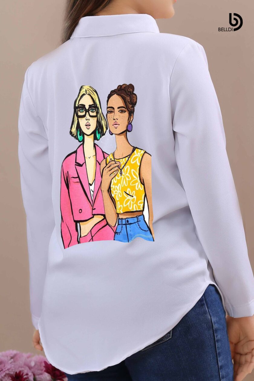 PRINTED LONG SLEEVE BLOUSE - Image 2