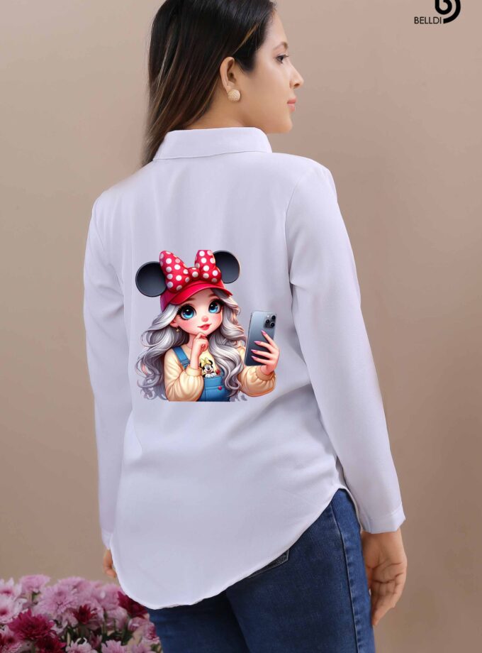 PRINTED LONG SLEEVE BLOUSE