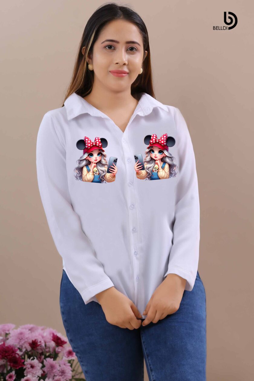 PRINTED LONG SLEEVE BLOUSE