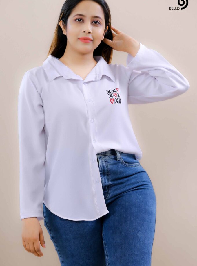 PRINTED LONG SLEEVE BLOUSE