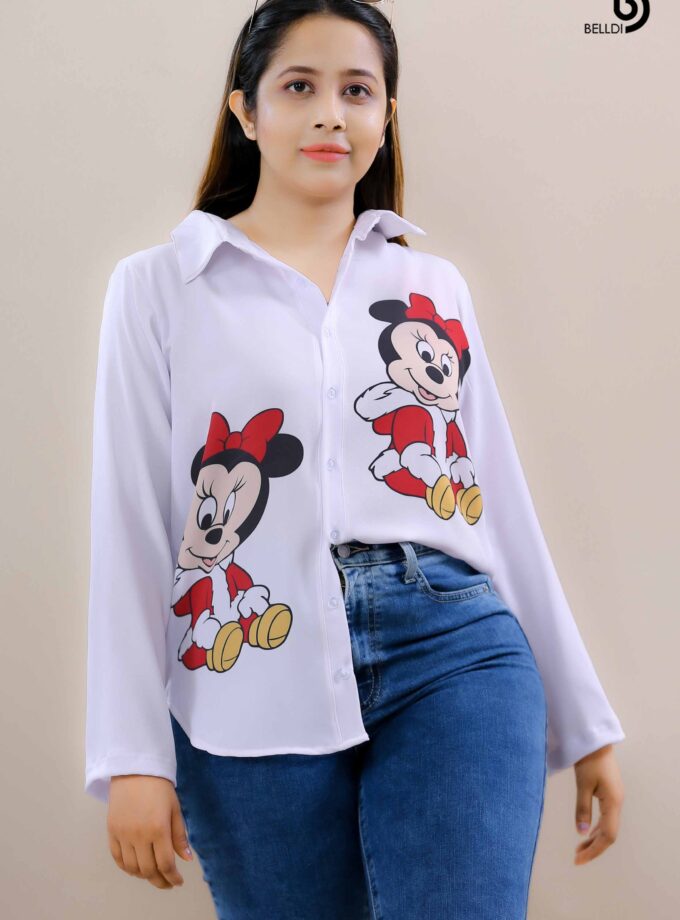 PRINTED LONG SLEEVE BLOUSE