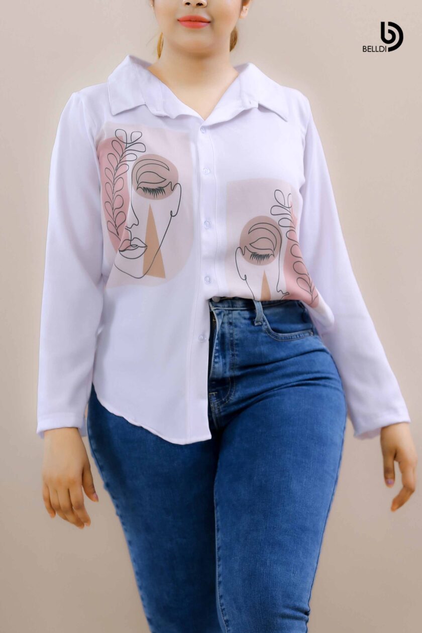 PRINTED LONG SLEEVE BLOUSE - Image 2