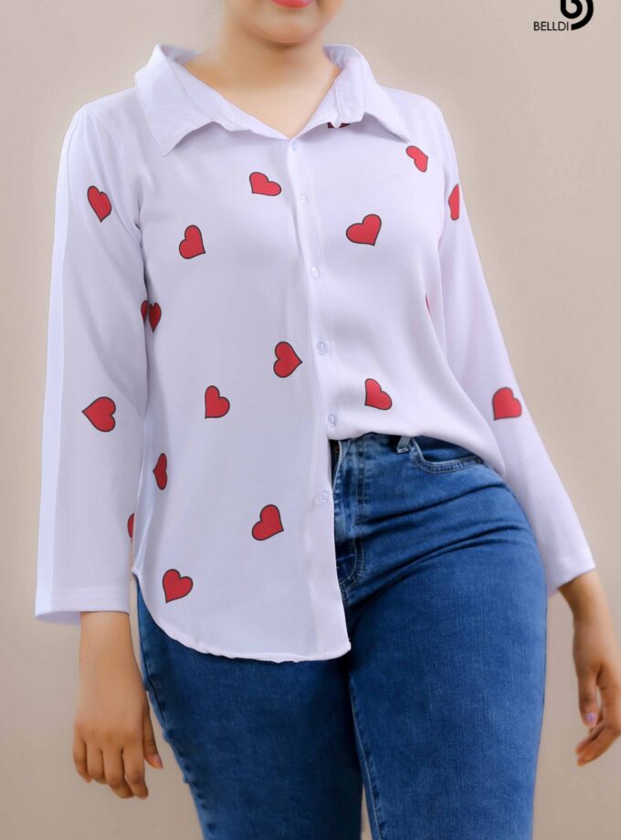 PRINTED LONG SLEEVE BLOUSE