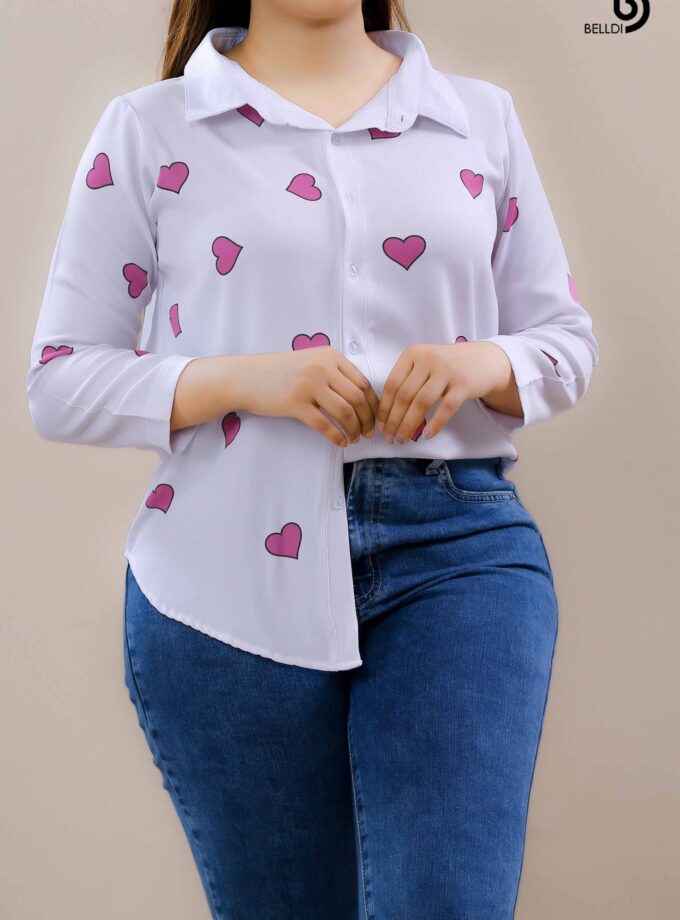 PRINTED LONG SLEEVE BLOUSE