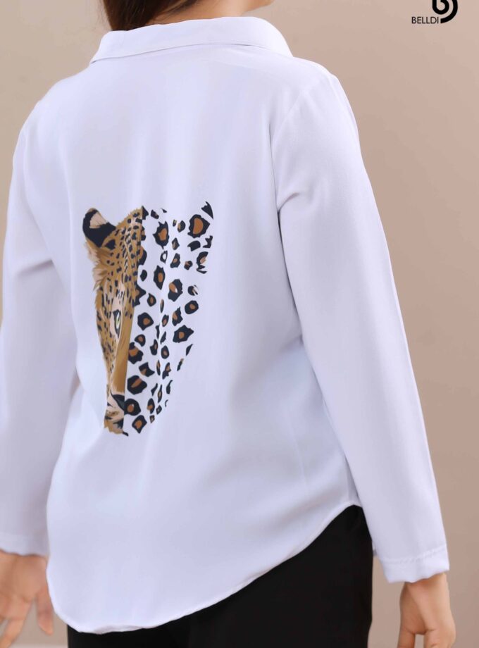 PRINTED LONG SLEEVE BLOUSE