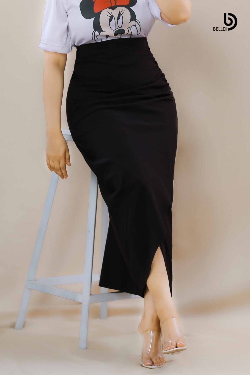 DRAPED HIGH WAIST SKIRT