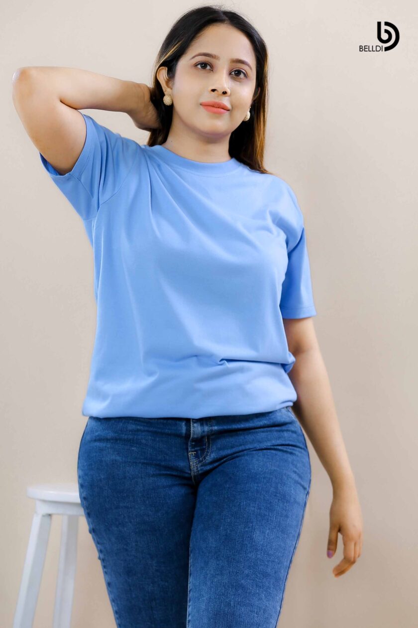 SHORT SLEEVE SKY BLUE T SHIRT