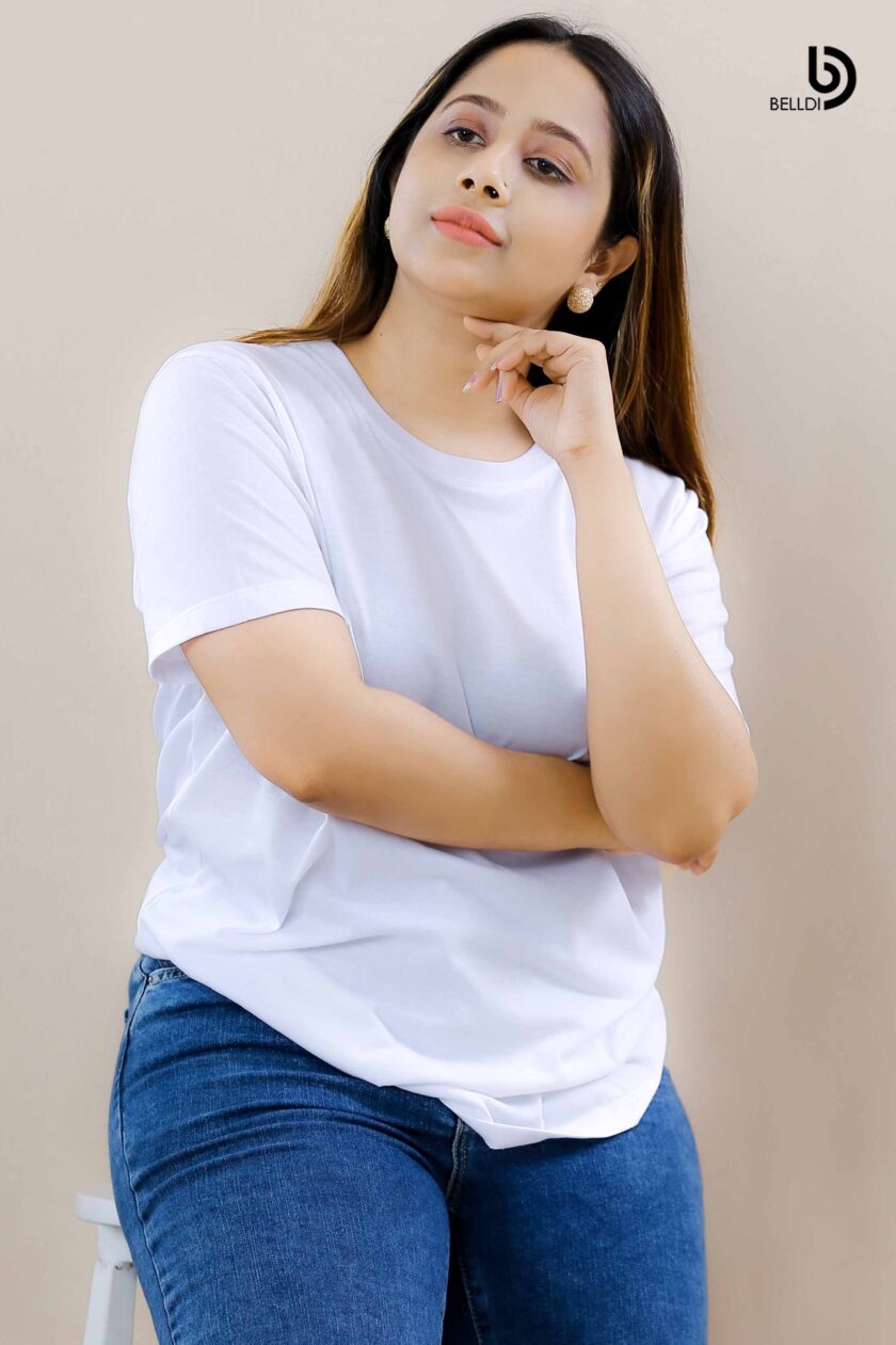 SHORT SLEEVE WHITE T SHIRT - Image 2