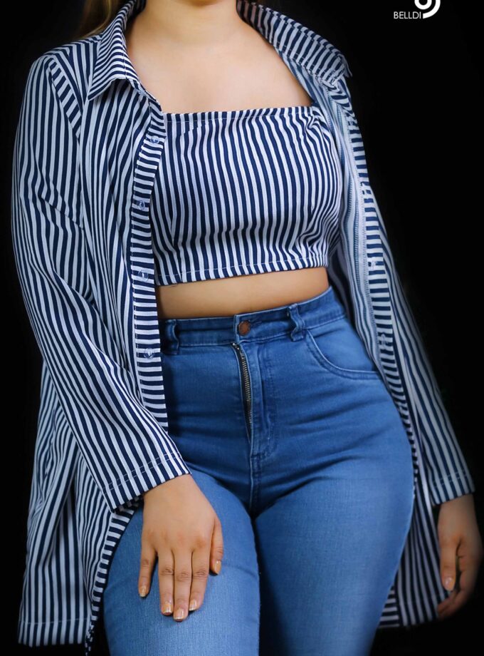 STRIPE LONG SLEEVE BLOUSE