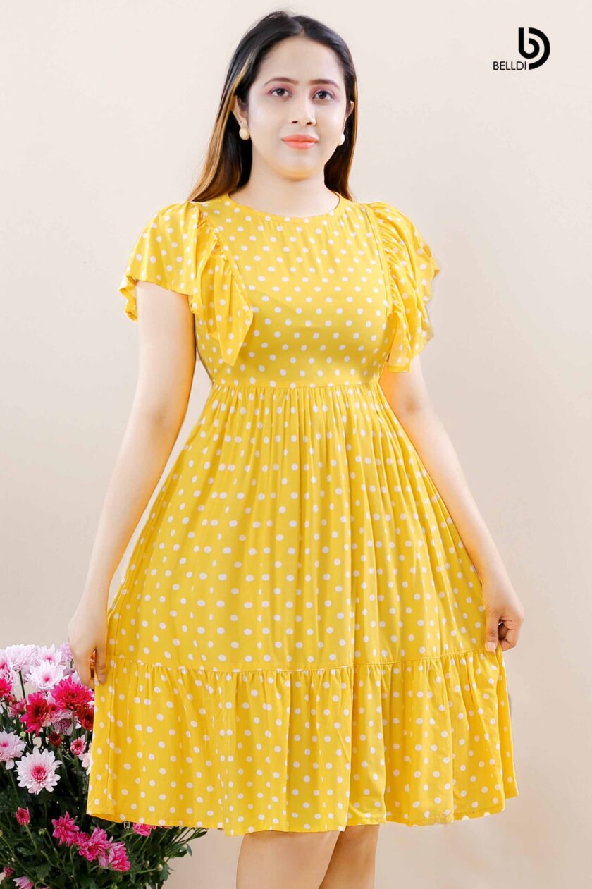 BUTTERFLY SLEEVE SHORT DRESS