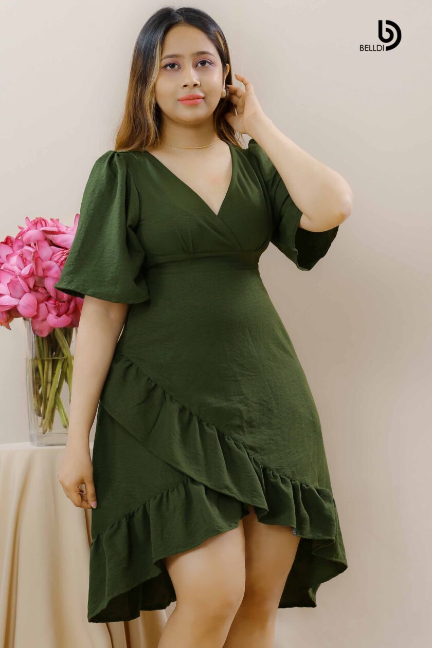 SHORT SLEEVE SHORT DRESS