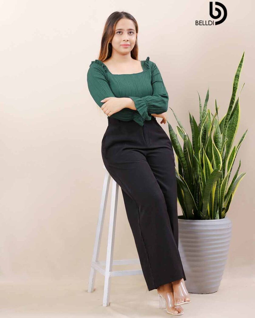 LONG SLEEVE CROP TOP - Image 2