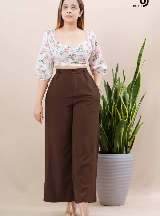 HIGH WAIST BROWN PANT