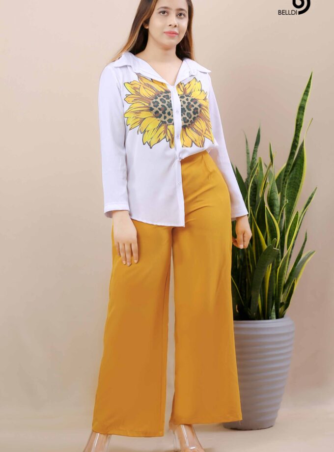 PRINTED LONG SLEEVE BLOUSE
