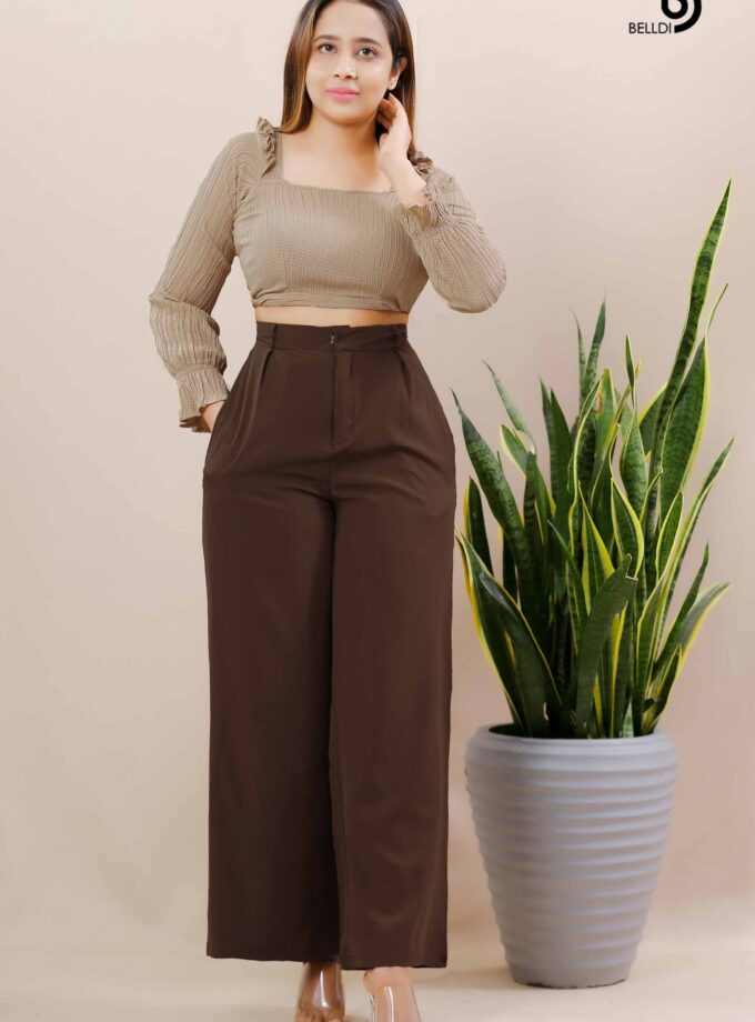 HIGH WAIST BROWN PANT