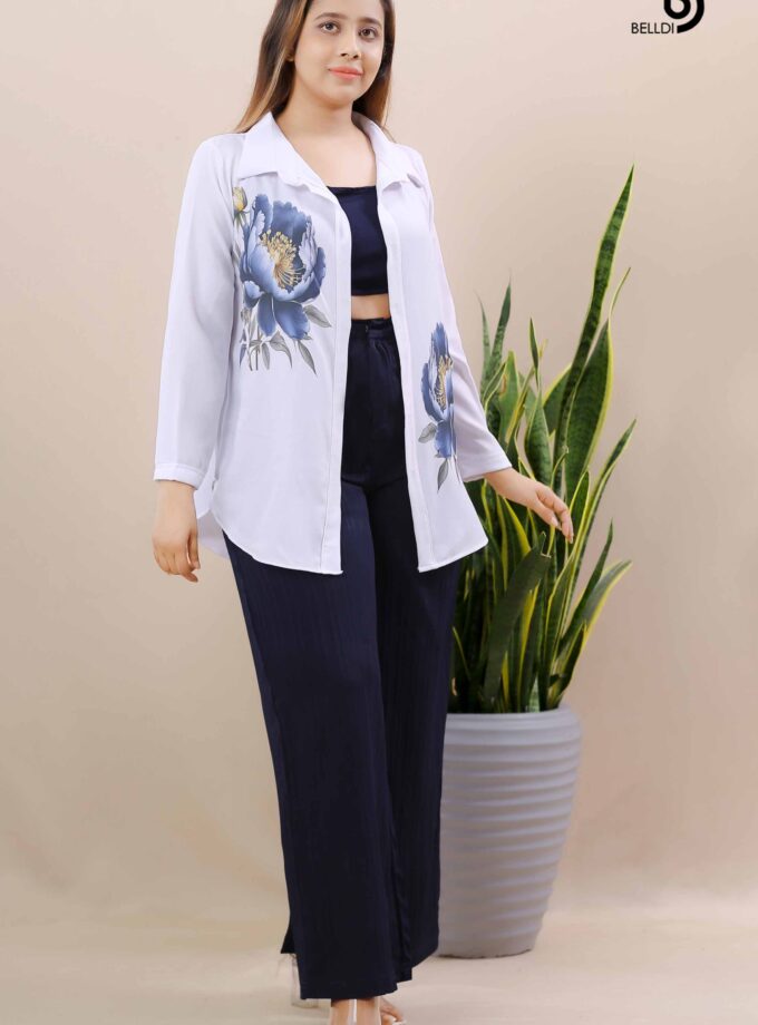 PRINTED LONG SLEEVE BLOUSE