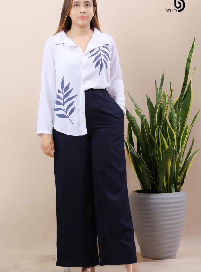 PRINTED LONG SLEEVE BLOUSE
