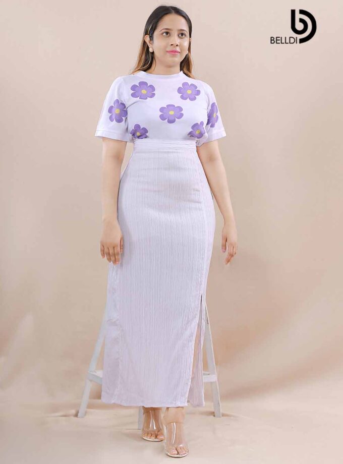 HIGH WAIST WHITE SKIRT