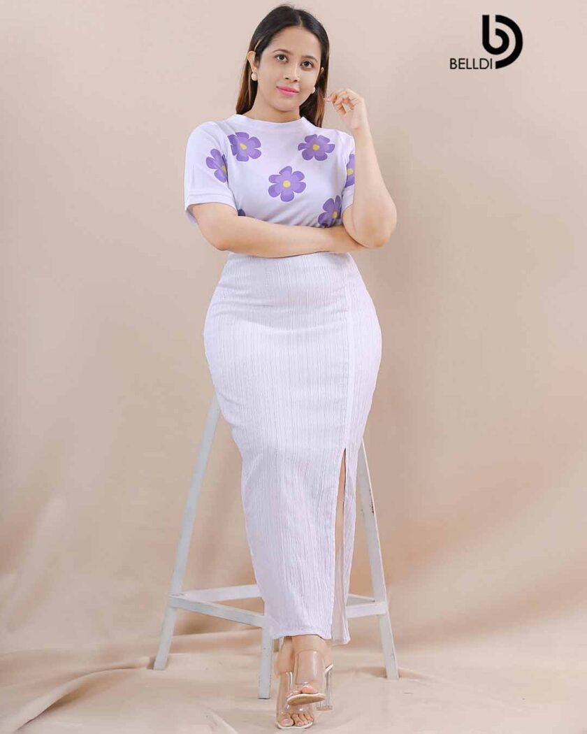 HIGH WAIST WHITE SKIRT