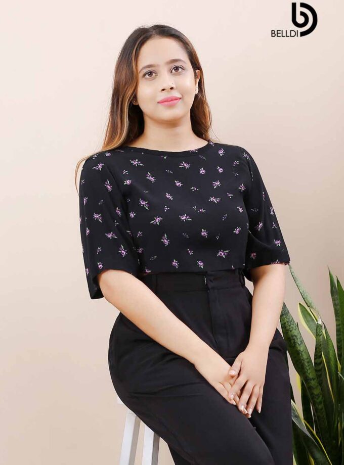 SHORT SLEEVE CROP TOP