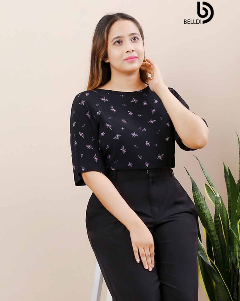 SHORT SLEEVE CROP TOP