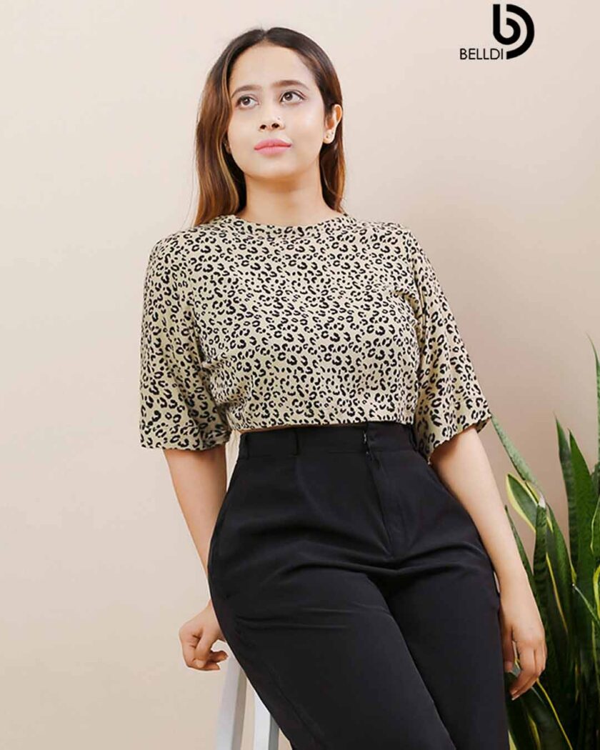 SHORT SLEEVE CROP TOP - Image 3